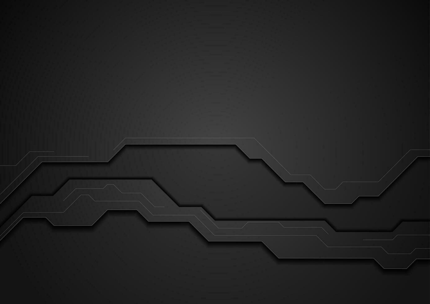 Black tech geometric concept background vector