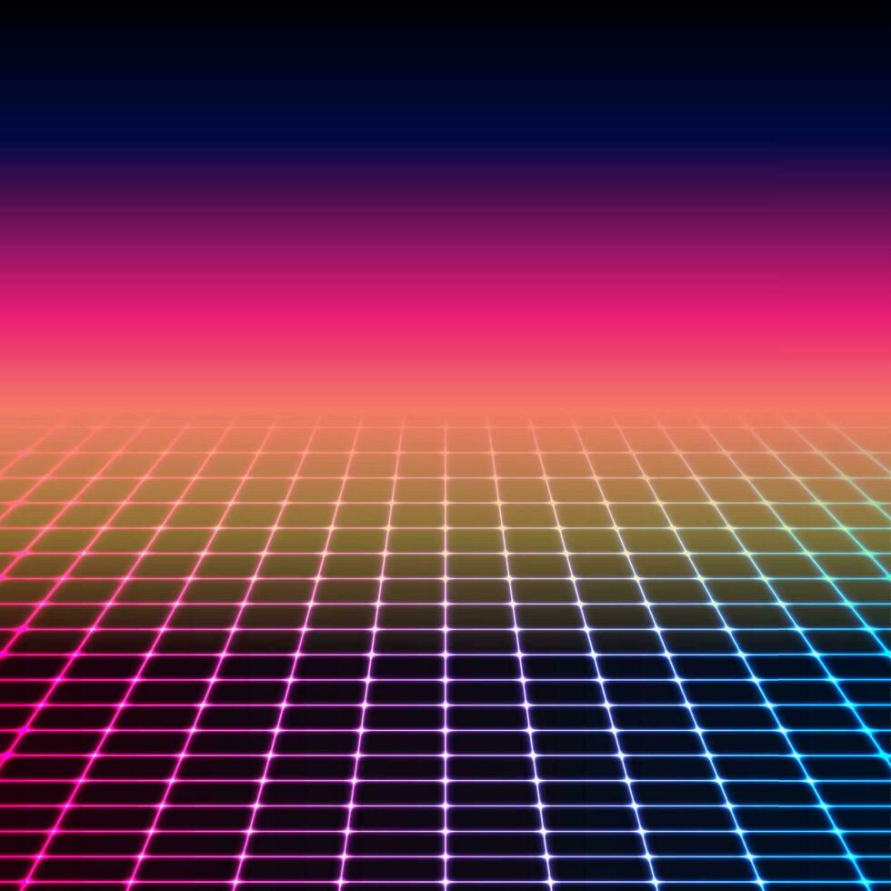 Retro futuristic abstract hi-tech background vector