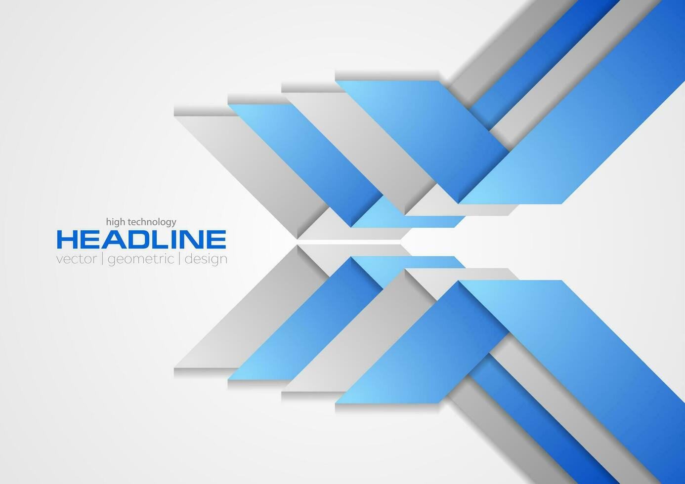 Abstract blue grey tech business template background vector