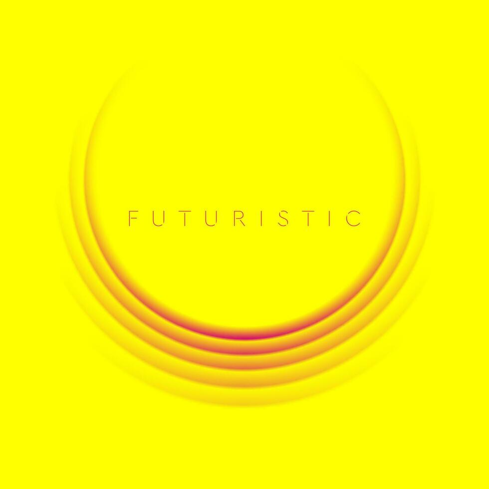 Bright yellow purple futuristic technology round logo background vector