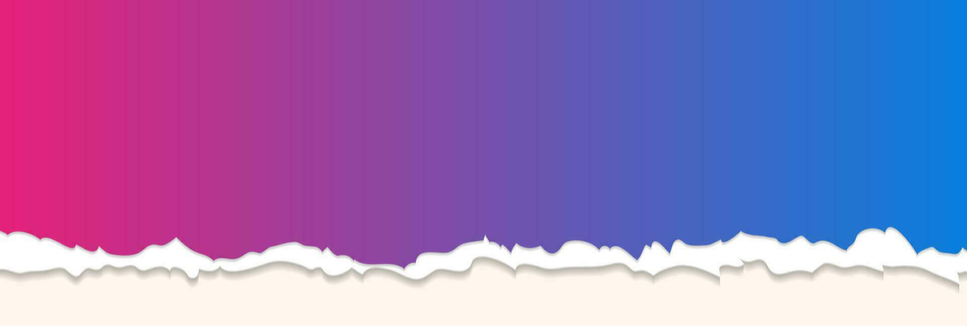 Blue and purple paper background with ragged edge vector