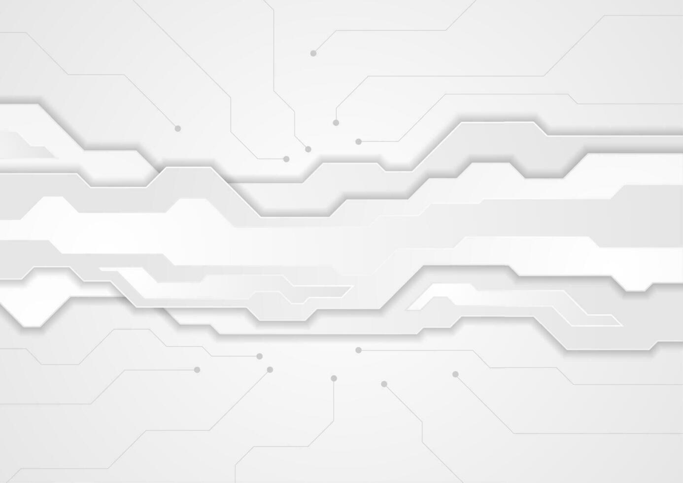 Tech grey futuristic abstract background vector