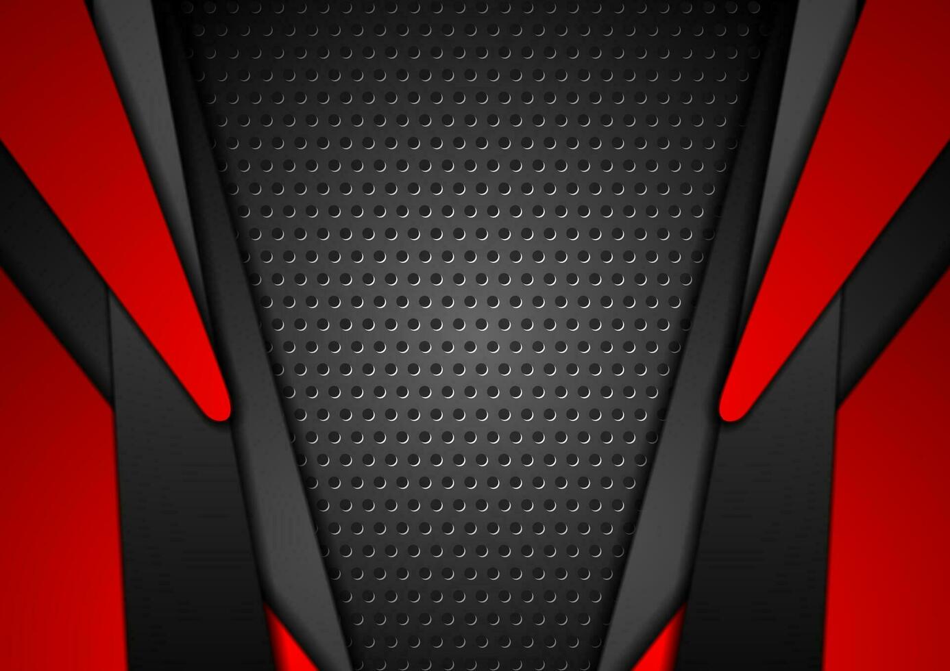 Abstract red and black contrast tech background vector