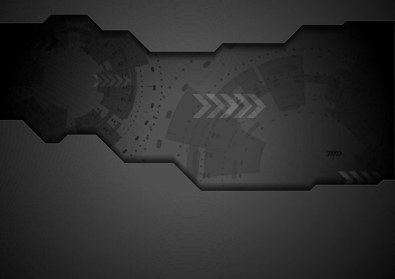 Black concept abstract hi-tech background vector