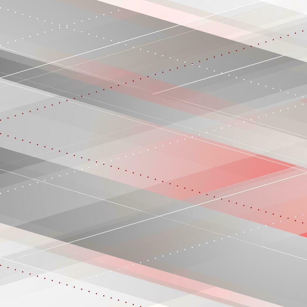 Abstract red grey tech geometric background vector