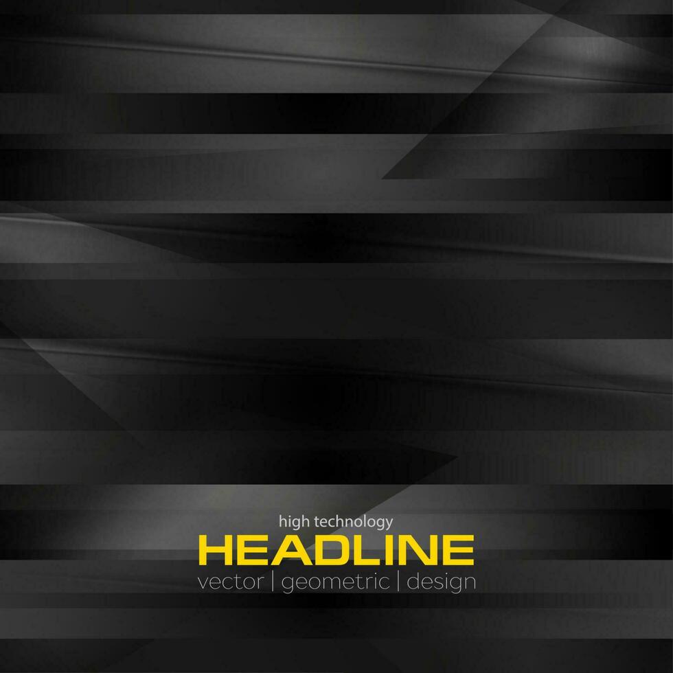 Digital futuristic tech black stripes abstract background vector