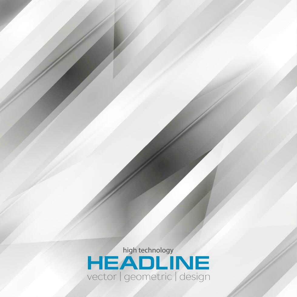 Digital futuristic tech grey stripes abstract background vector