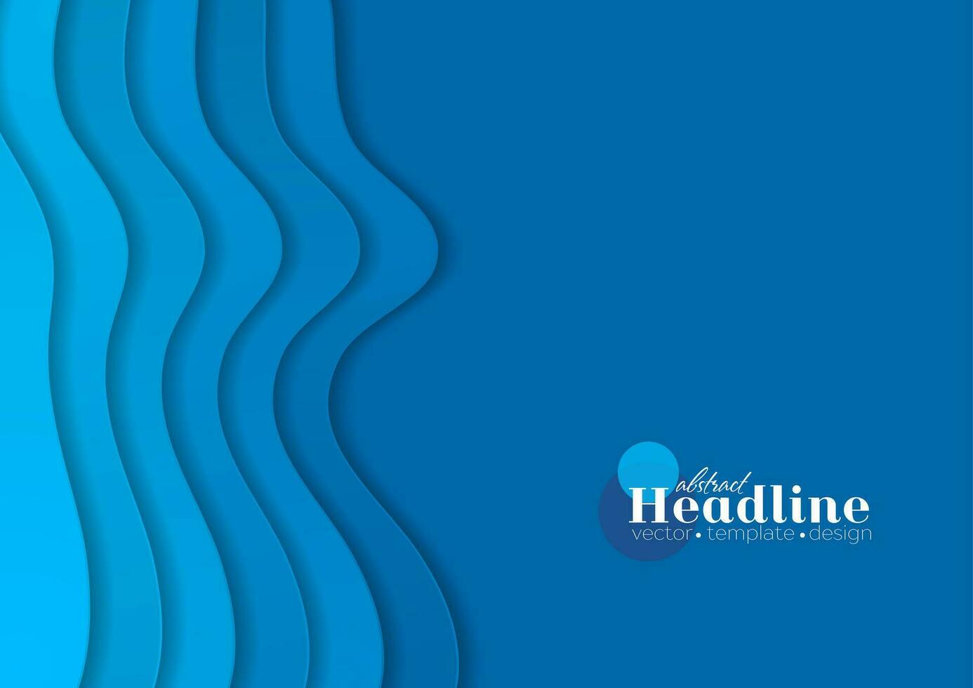 Blue corporate minimal material waves abstract background vector