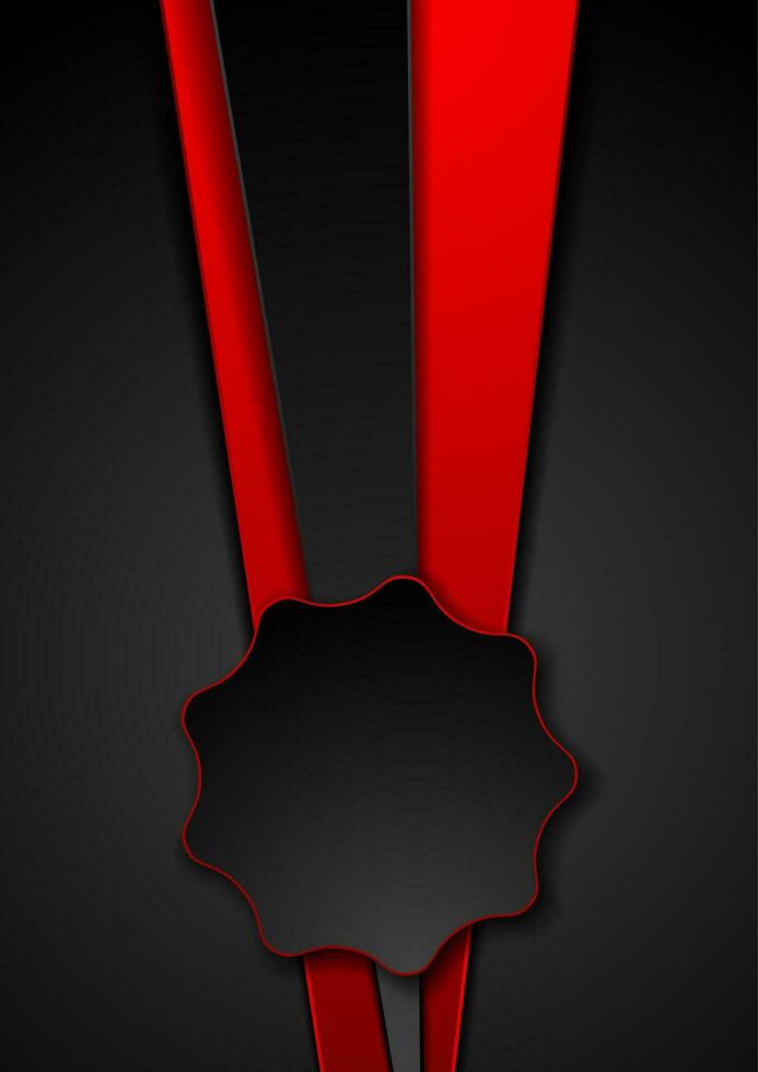 Abstract red black tech corporate background vector