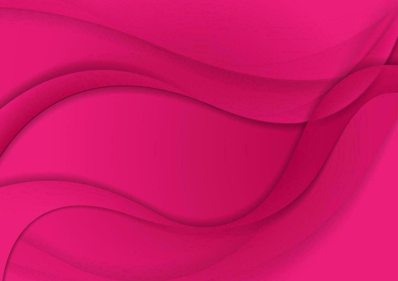 Bright pink smooth blurred waves abstract background vector