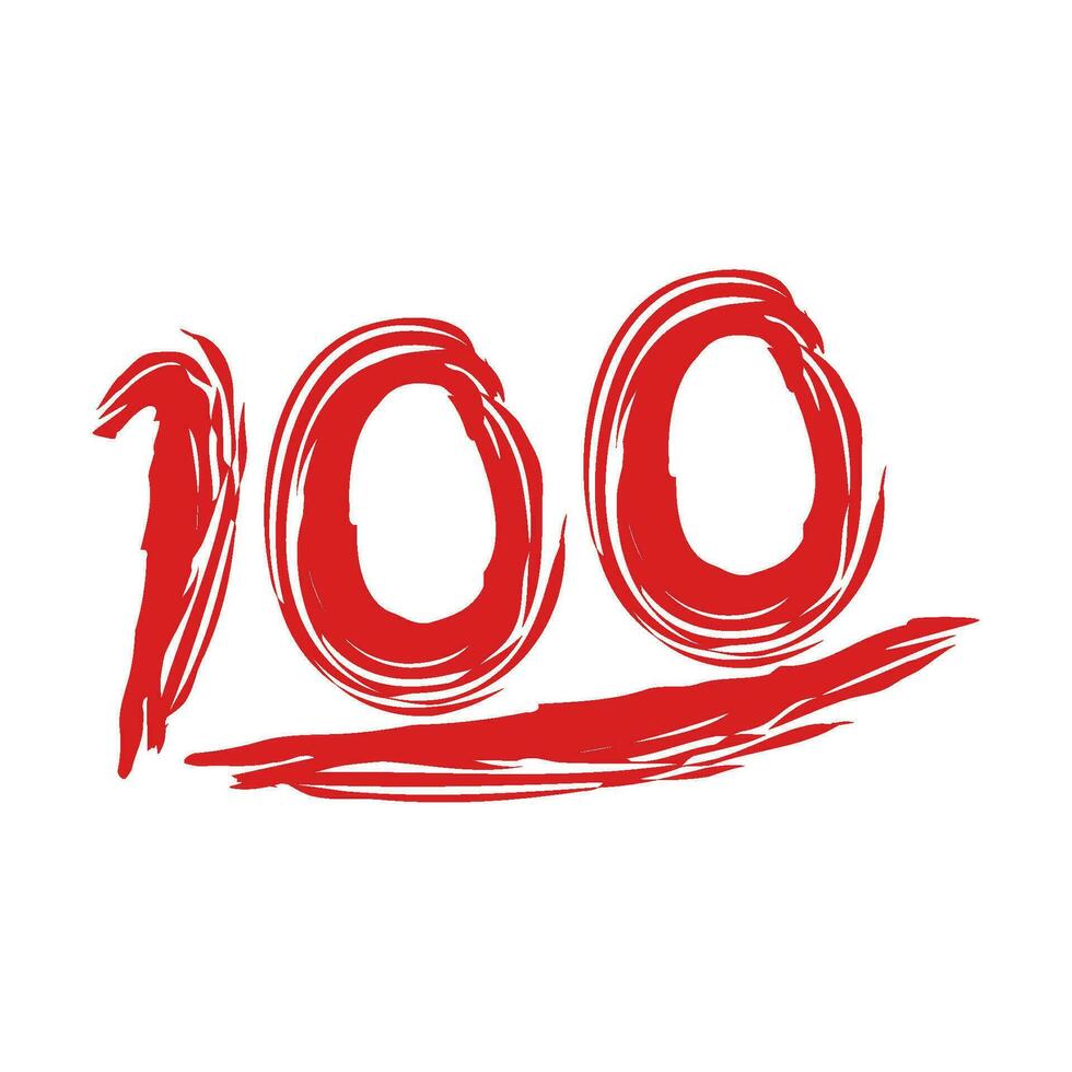 número icono 100 vector