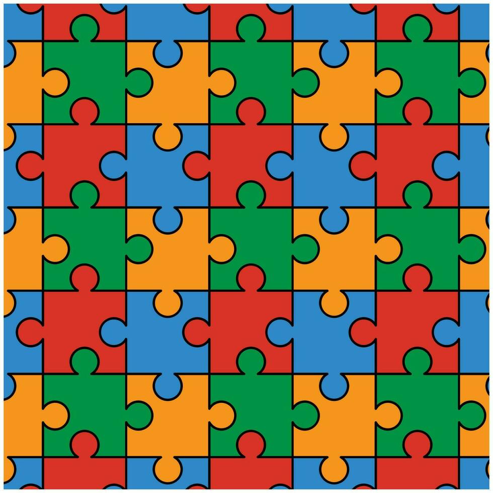 background with puzzle motif vector