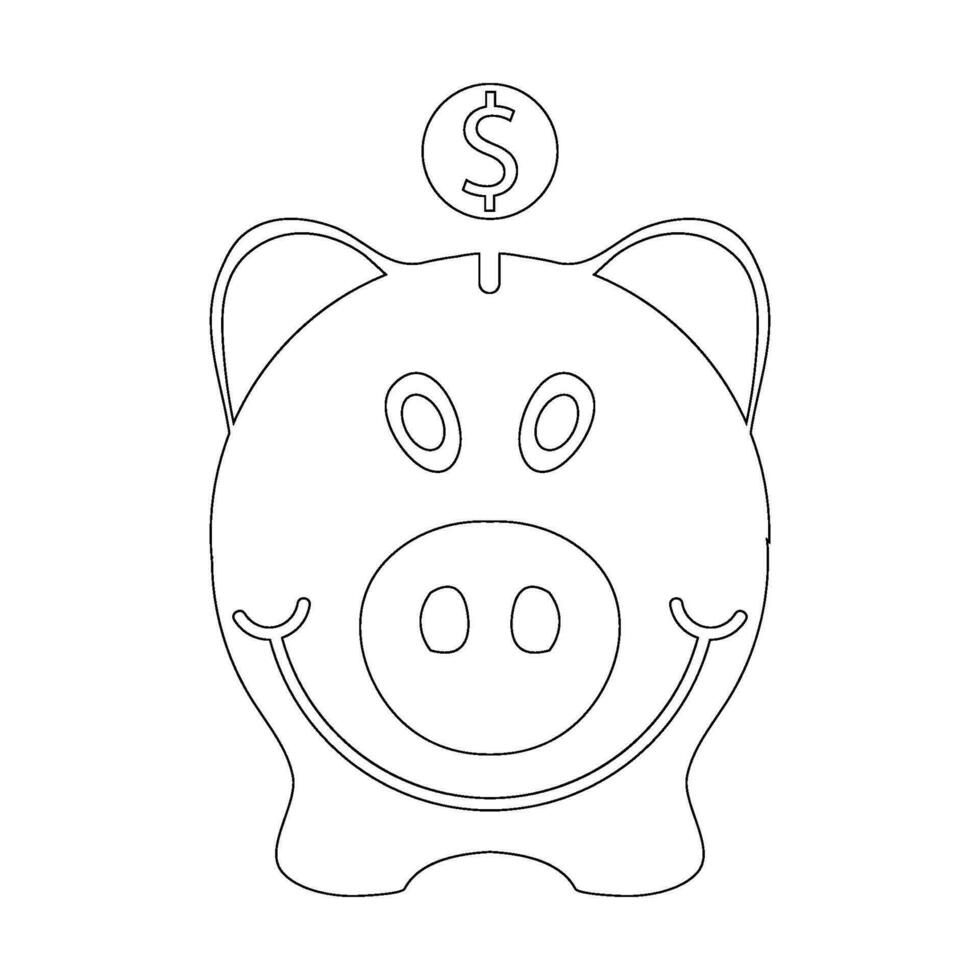 Piggy Bank Icon vector