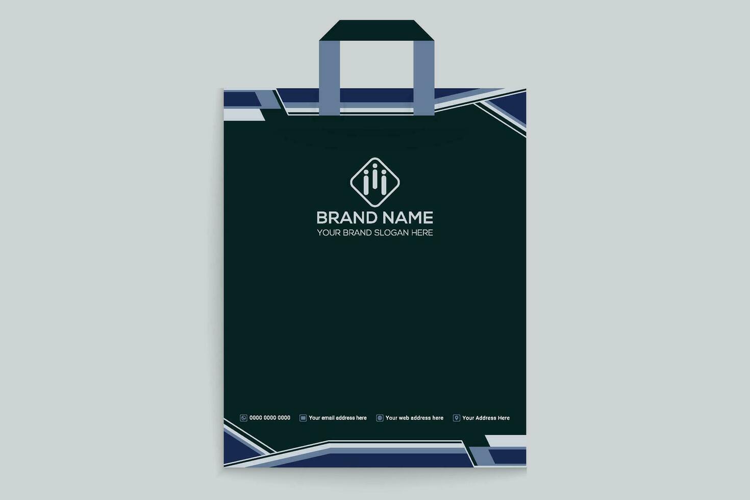 black color shopping bag design vector