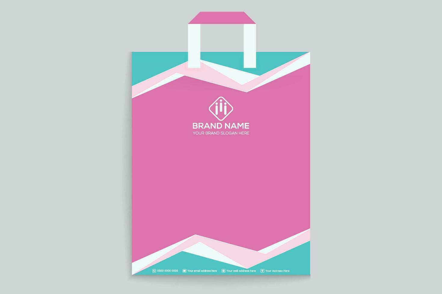 Clean professional shopping bag template vector