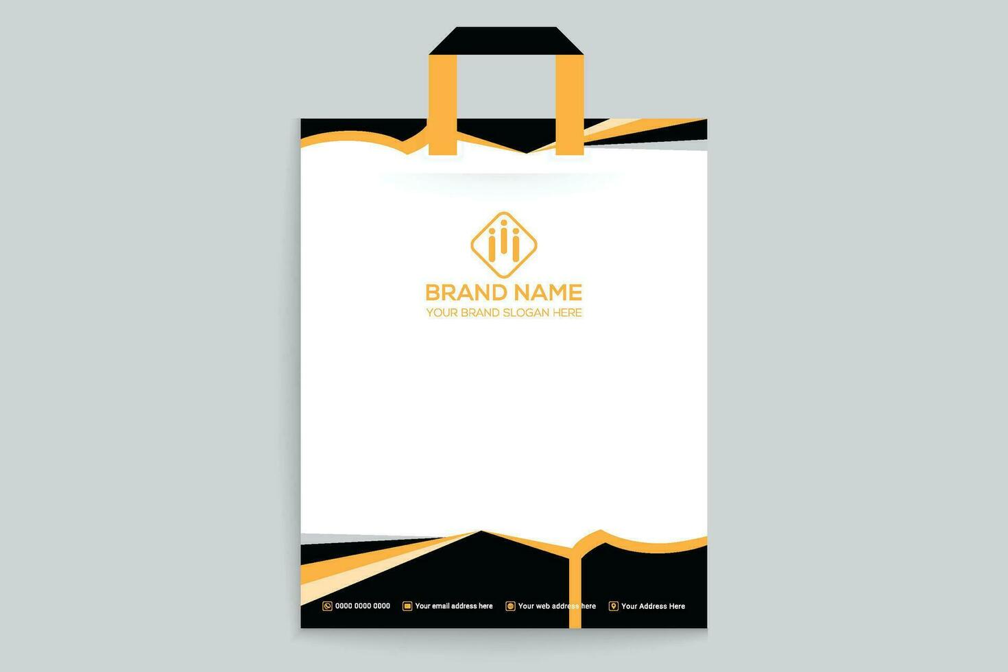 Clean style modern shopping bag template vector