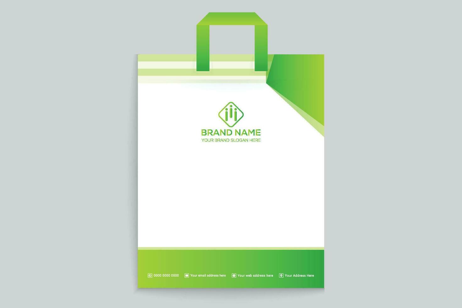 green  shape visit card design vector