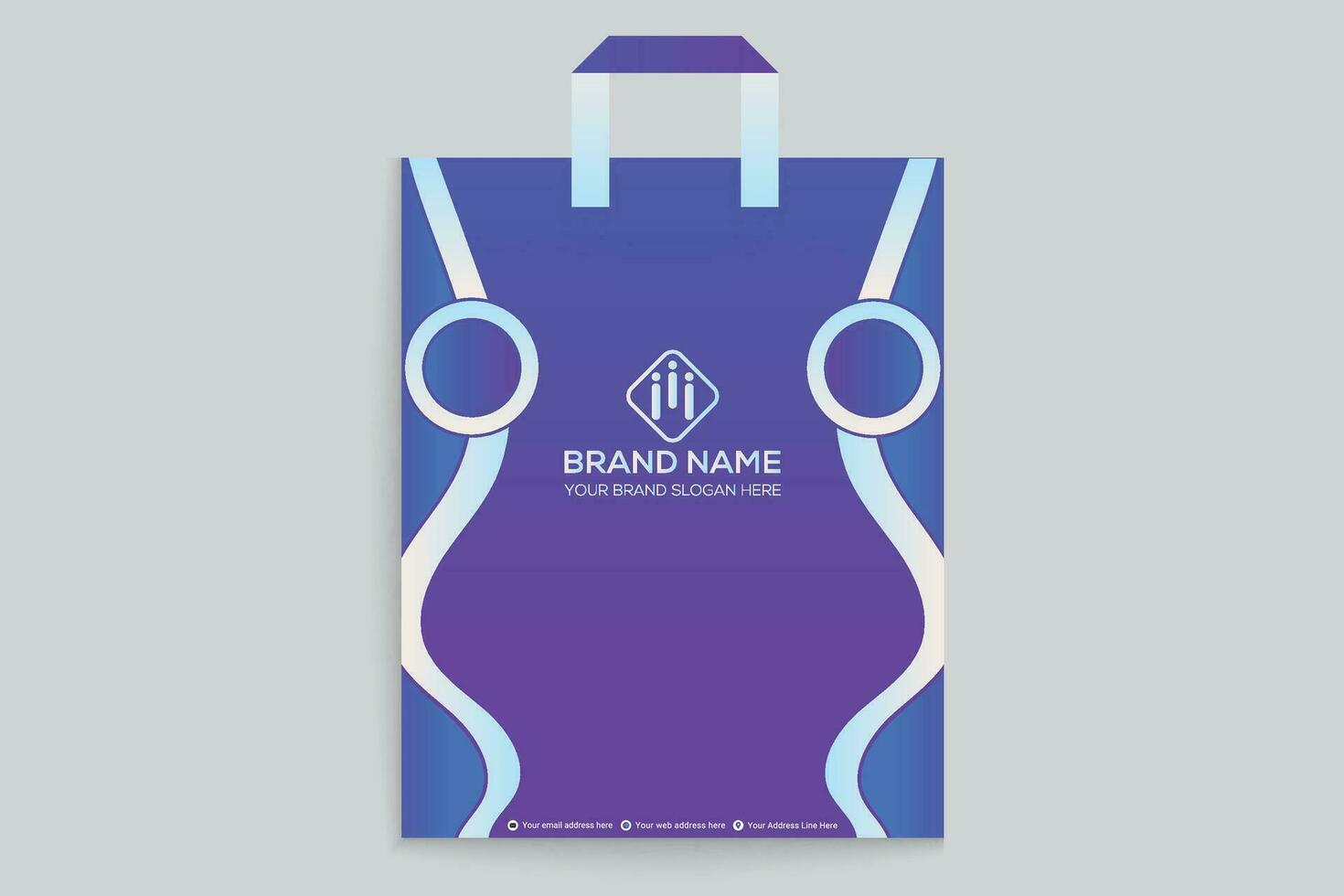 Gradient   luxury shopping bag template vector
