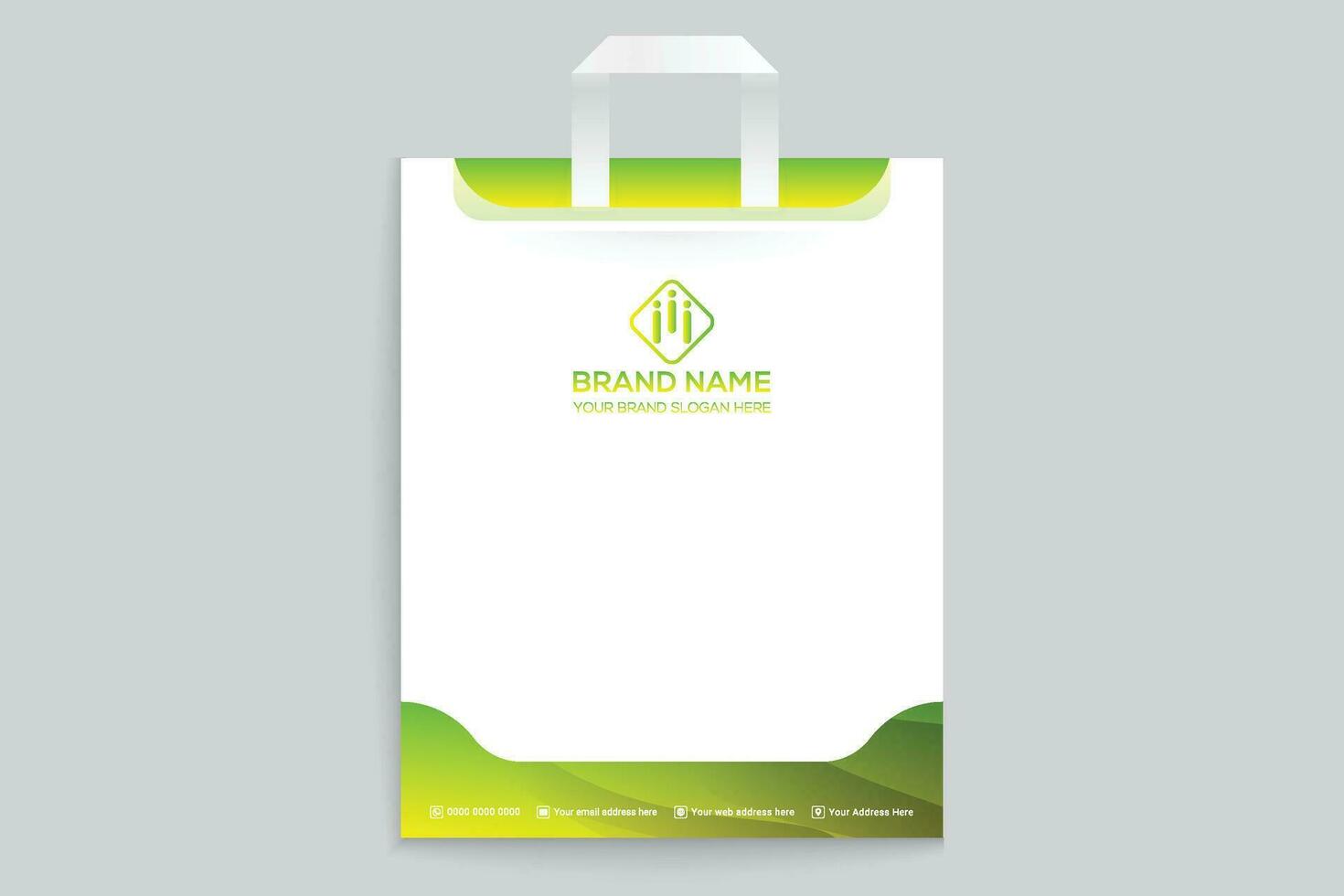 green  shape visit card design vector