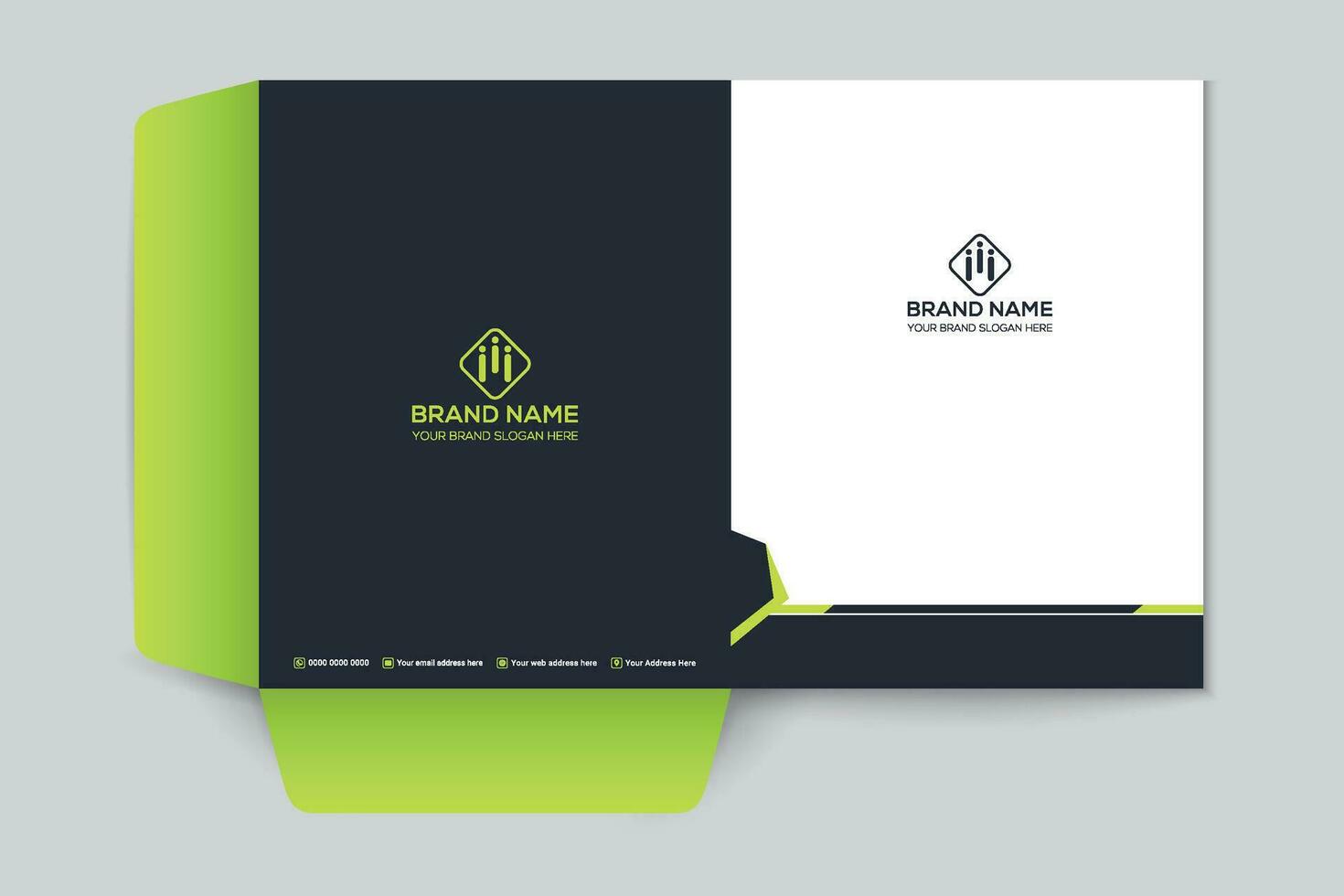 Corporate presentation folder template vector