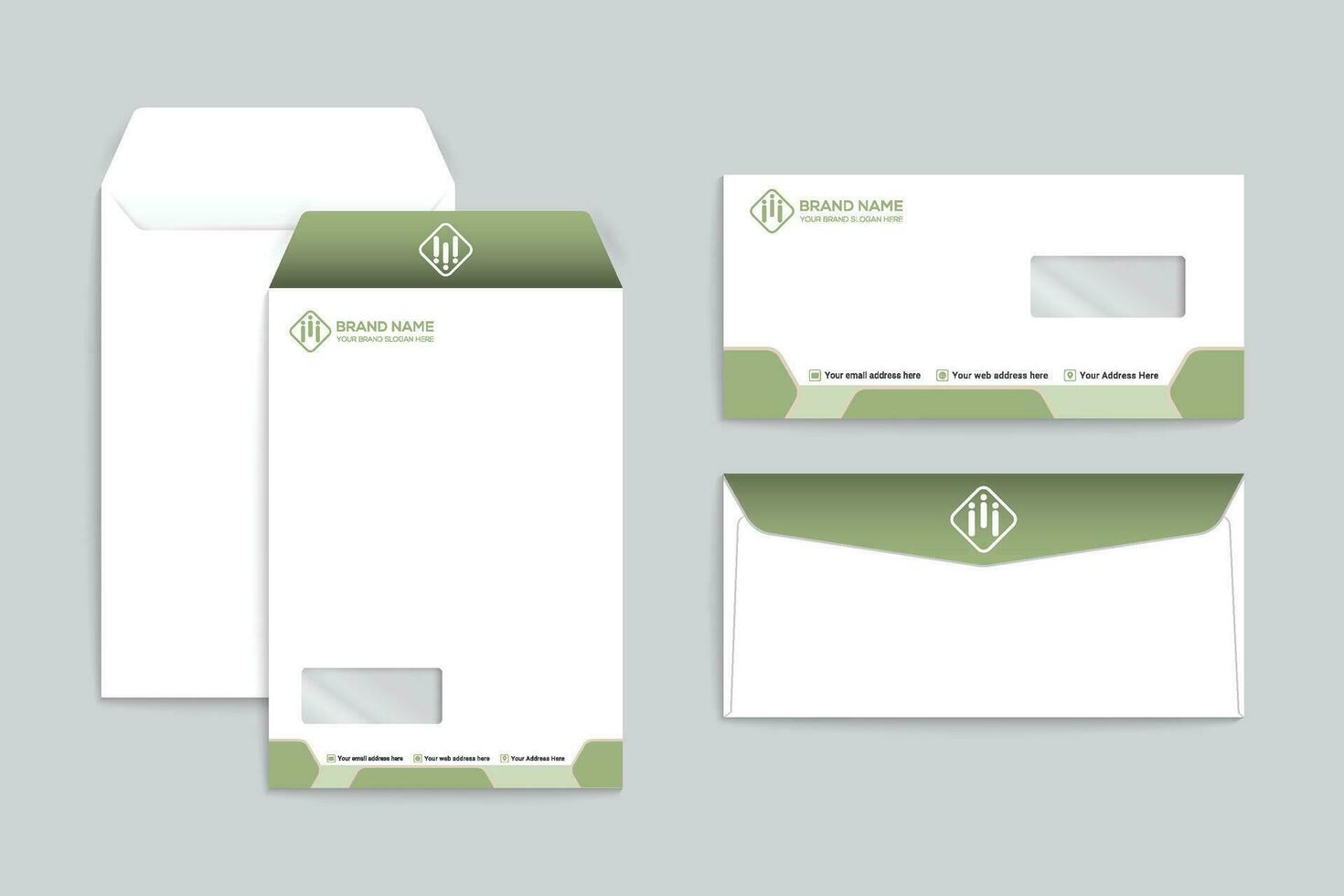 Modern envelope design template vector