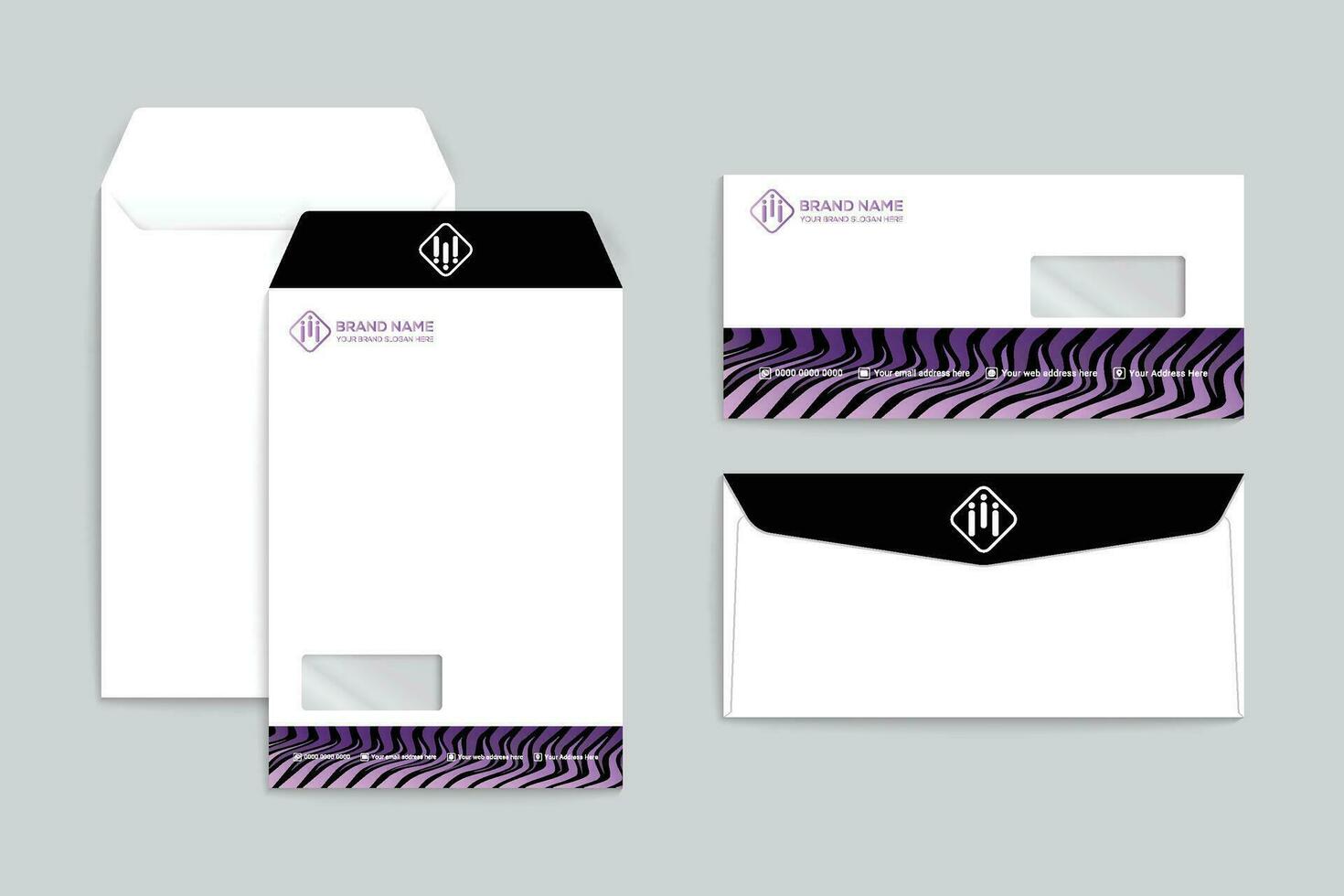 Professional envelope mockup vector