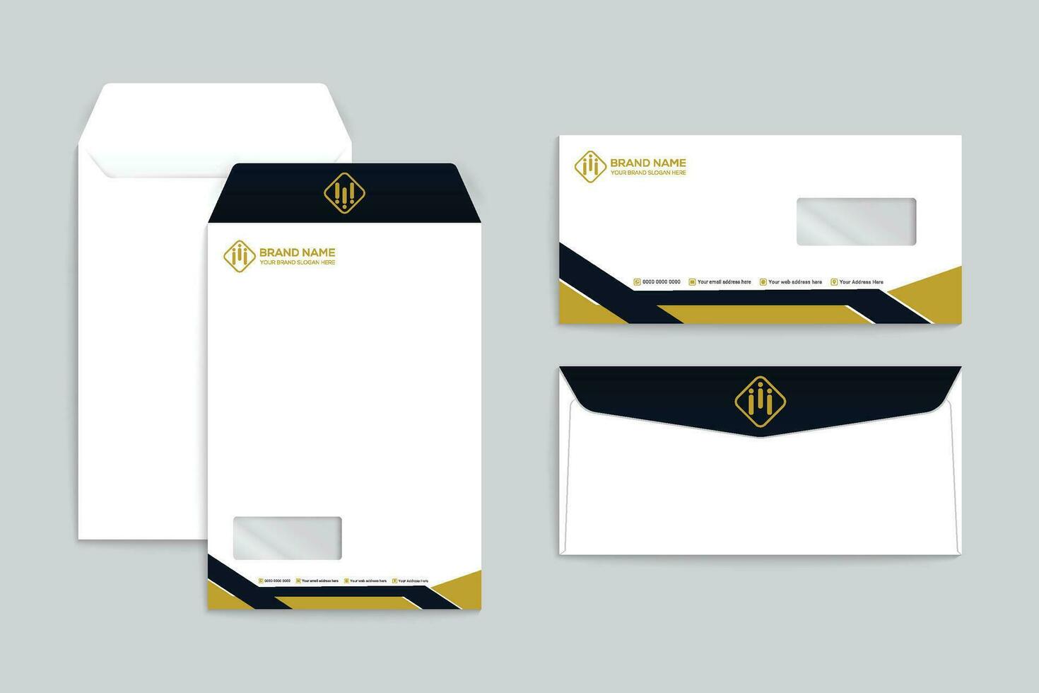 Modern professional envelope design vector