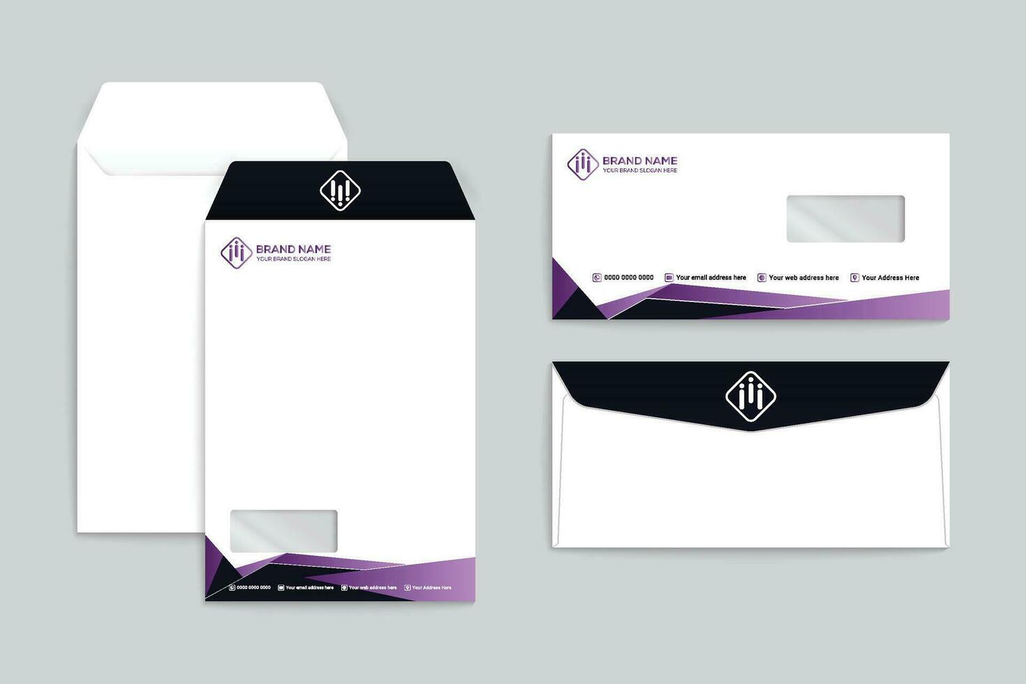 Modern professional envelope design vector