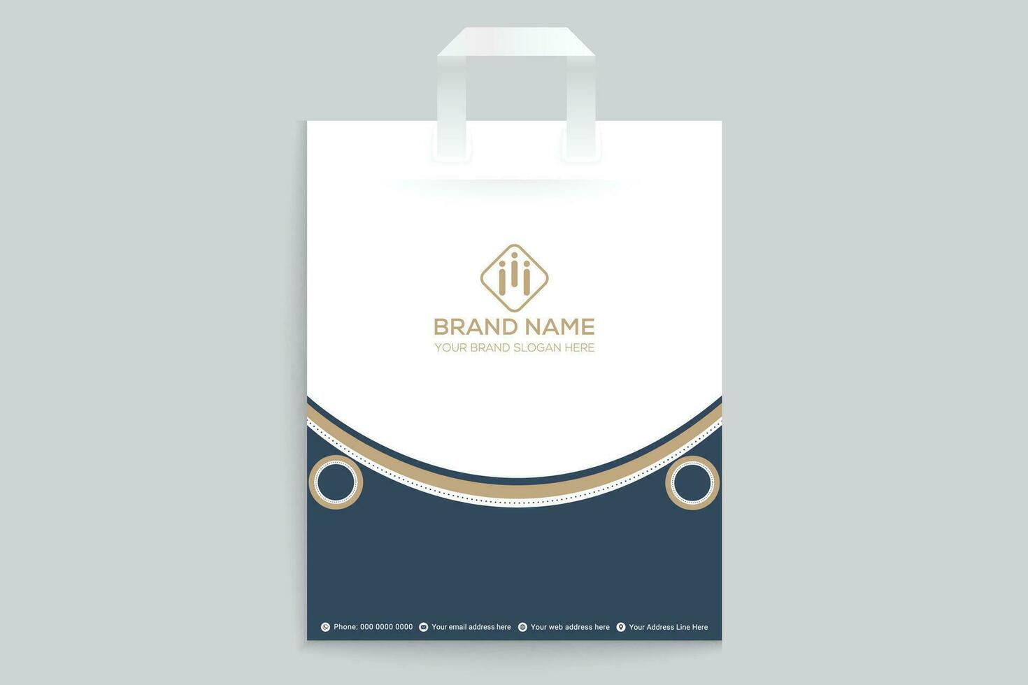 Modern professional shopping bag design vector