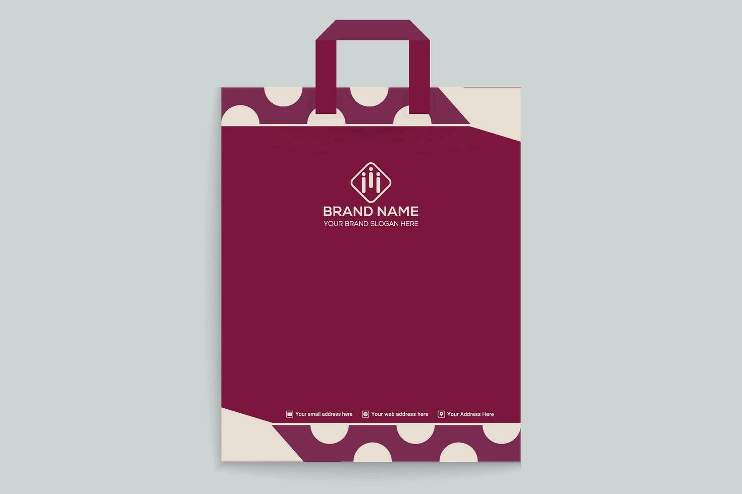 Corporate shopping bag template vector