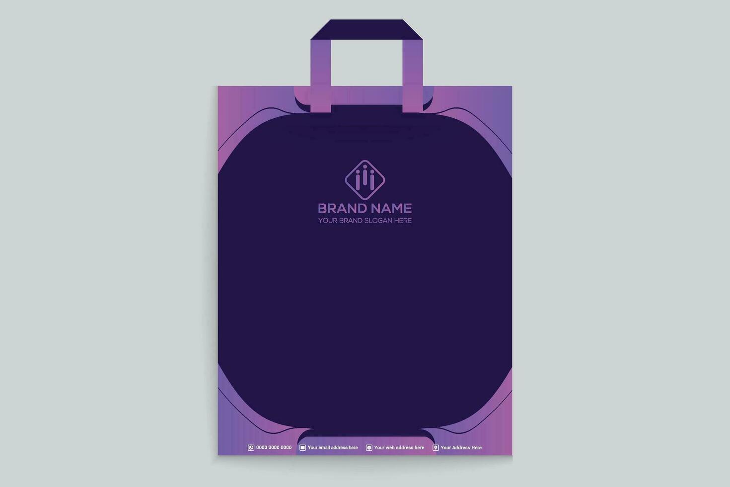 Gradient   luxury shopping bag template vector