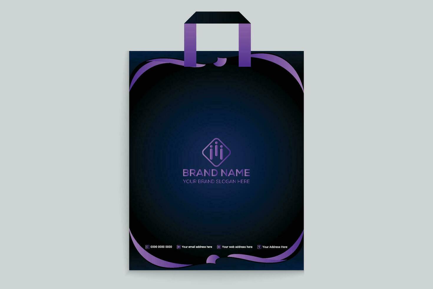 black color shopping bag design vector