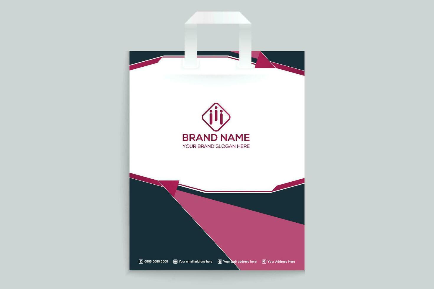 Professional shopping bag mockup design vector