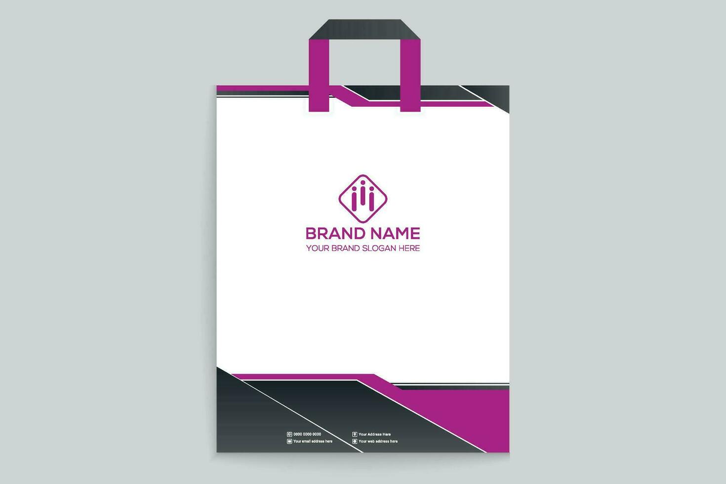 Professional shopping bag mockup design vector