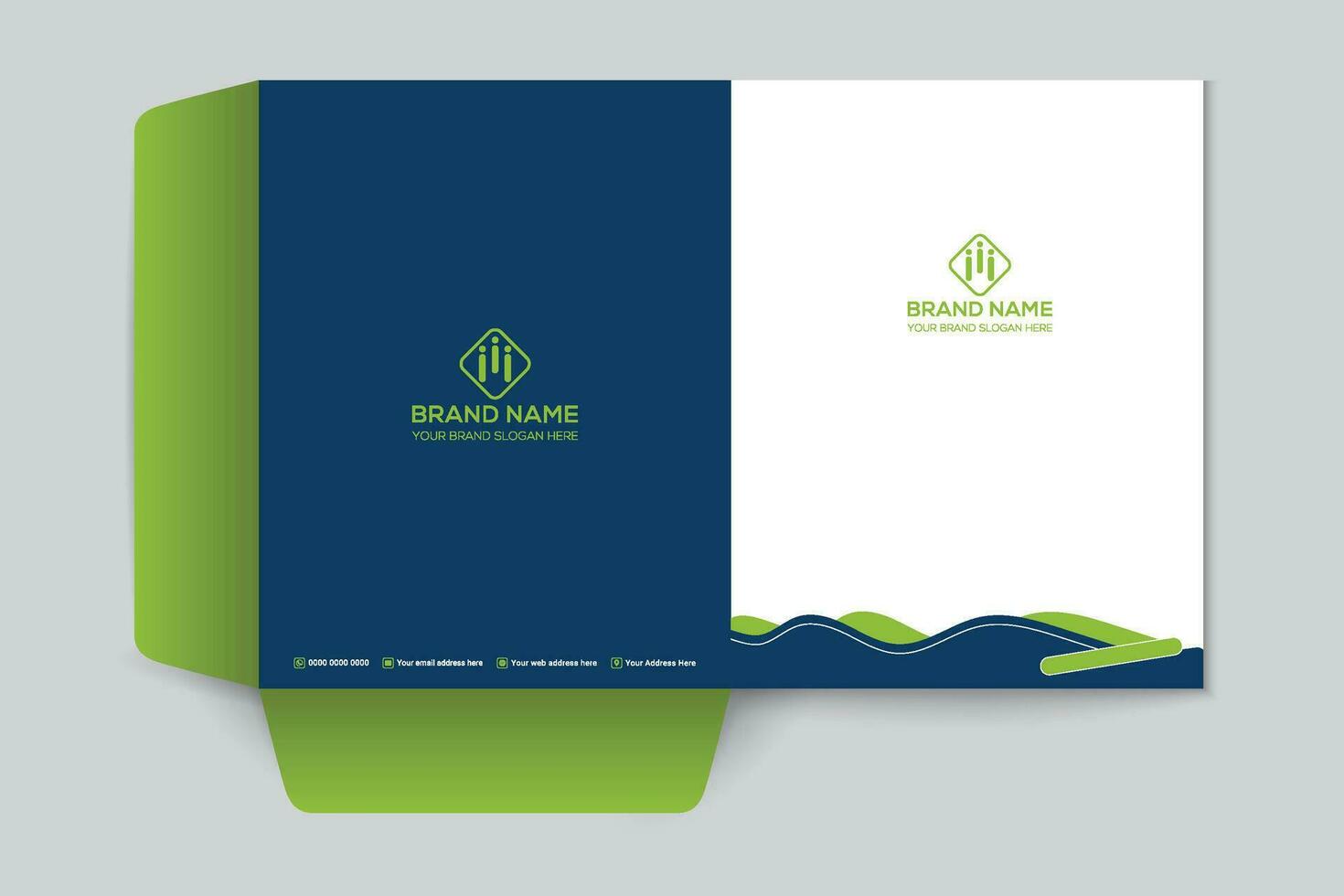 Corporate presentation folder template vector