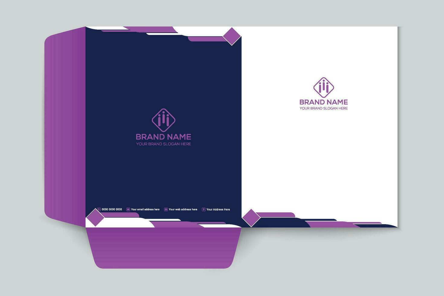 Corporate presentation folder template vector