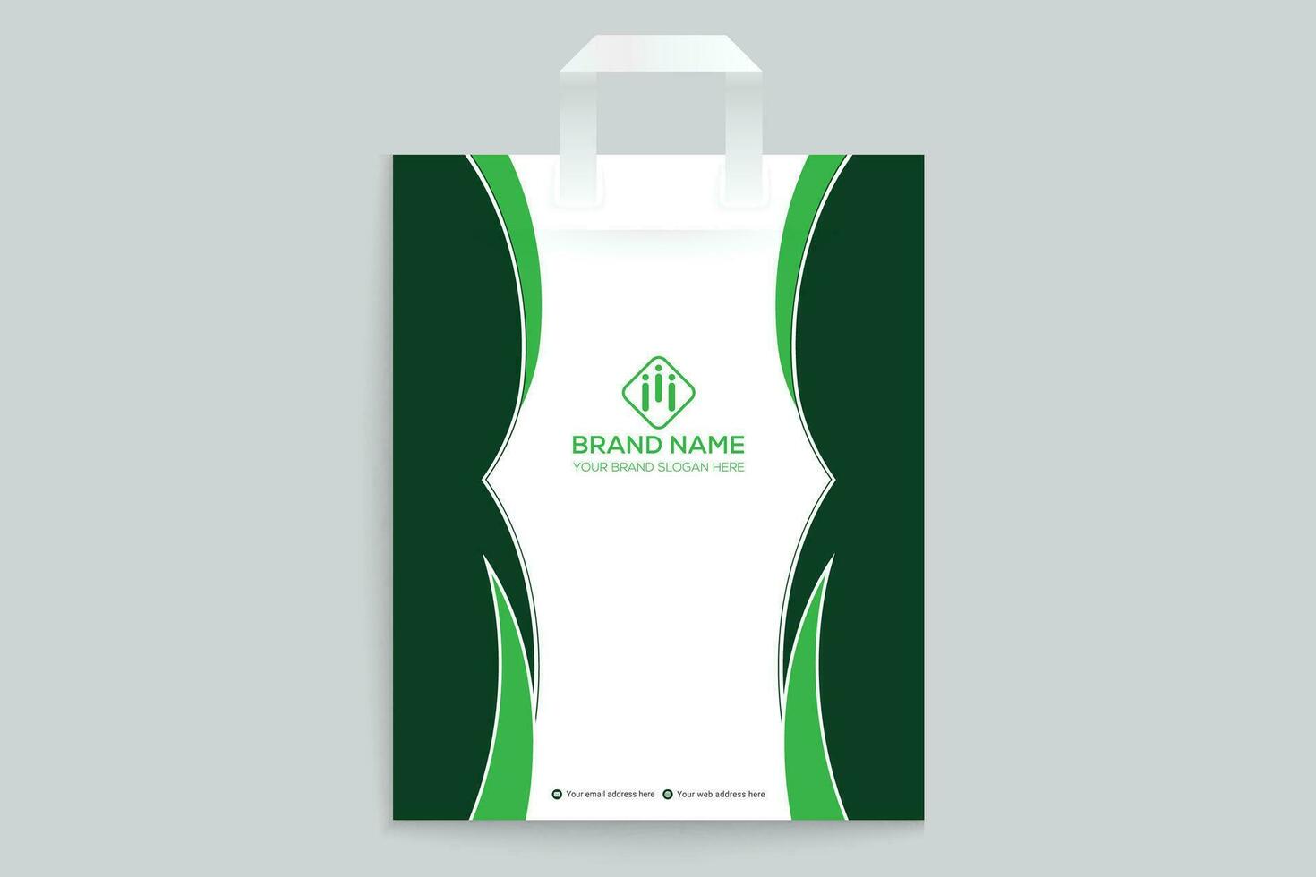 green  shape visit card design vector