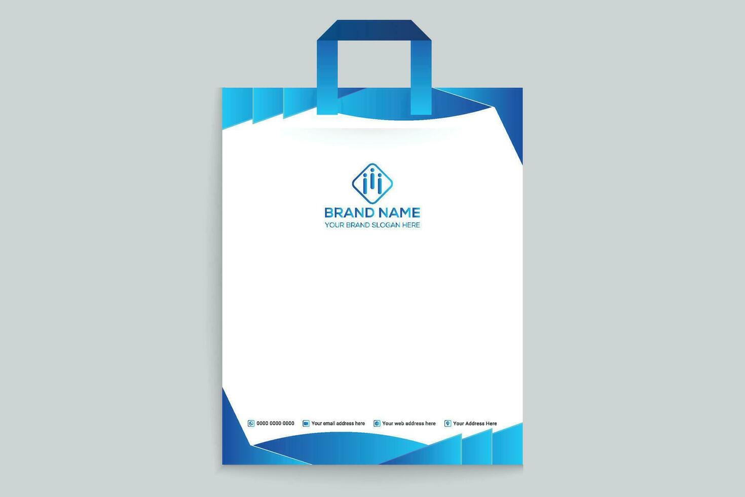 Gradient   luxury shopping bag template vector