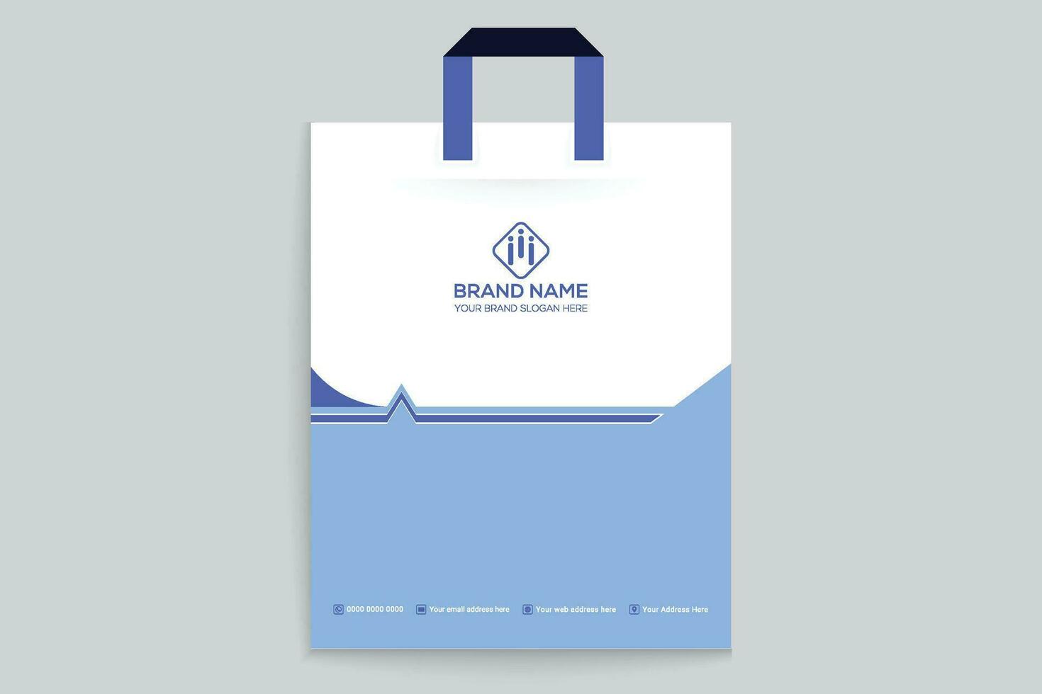 Professional shopping bag mockup design vector