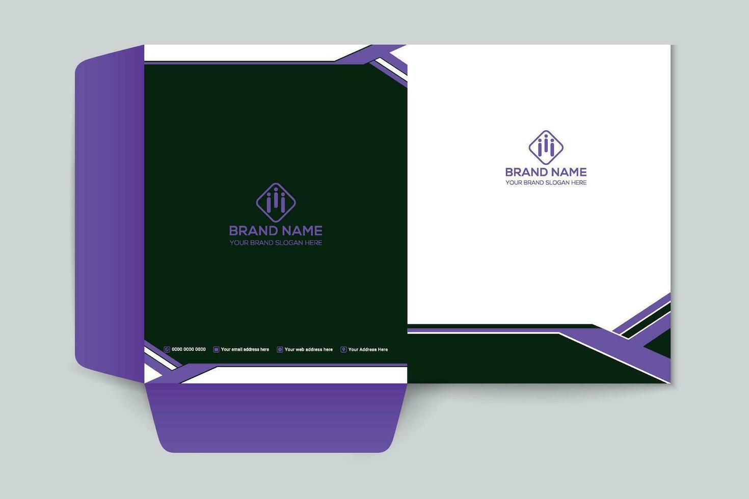 Modern professional presentation folder design vector