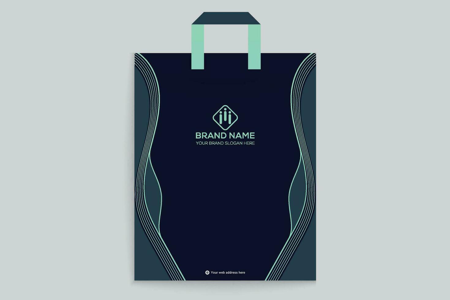 black color shopping bag design vector