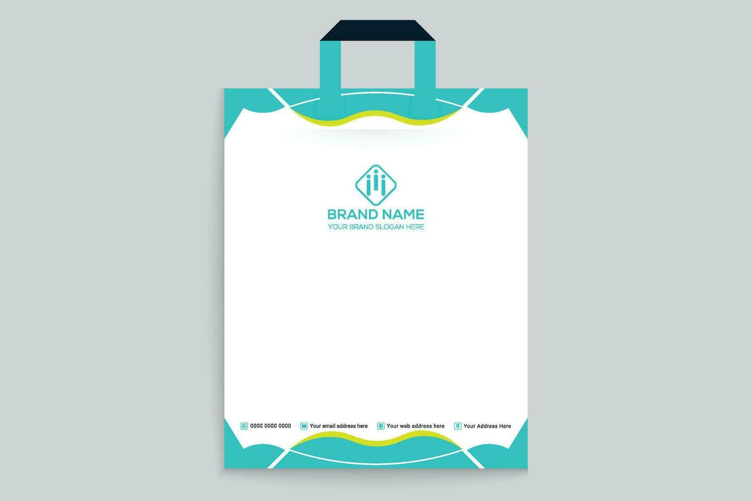Professional shopping bag mockup design vector