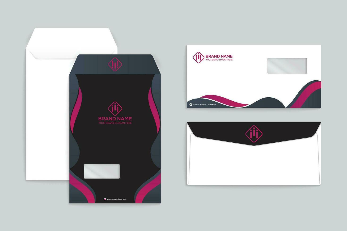 Modern professional envelope design vector