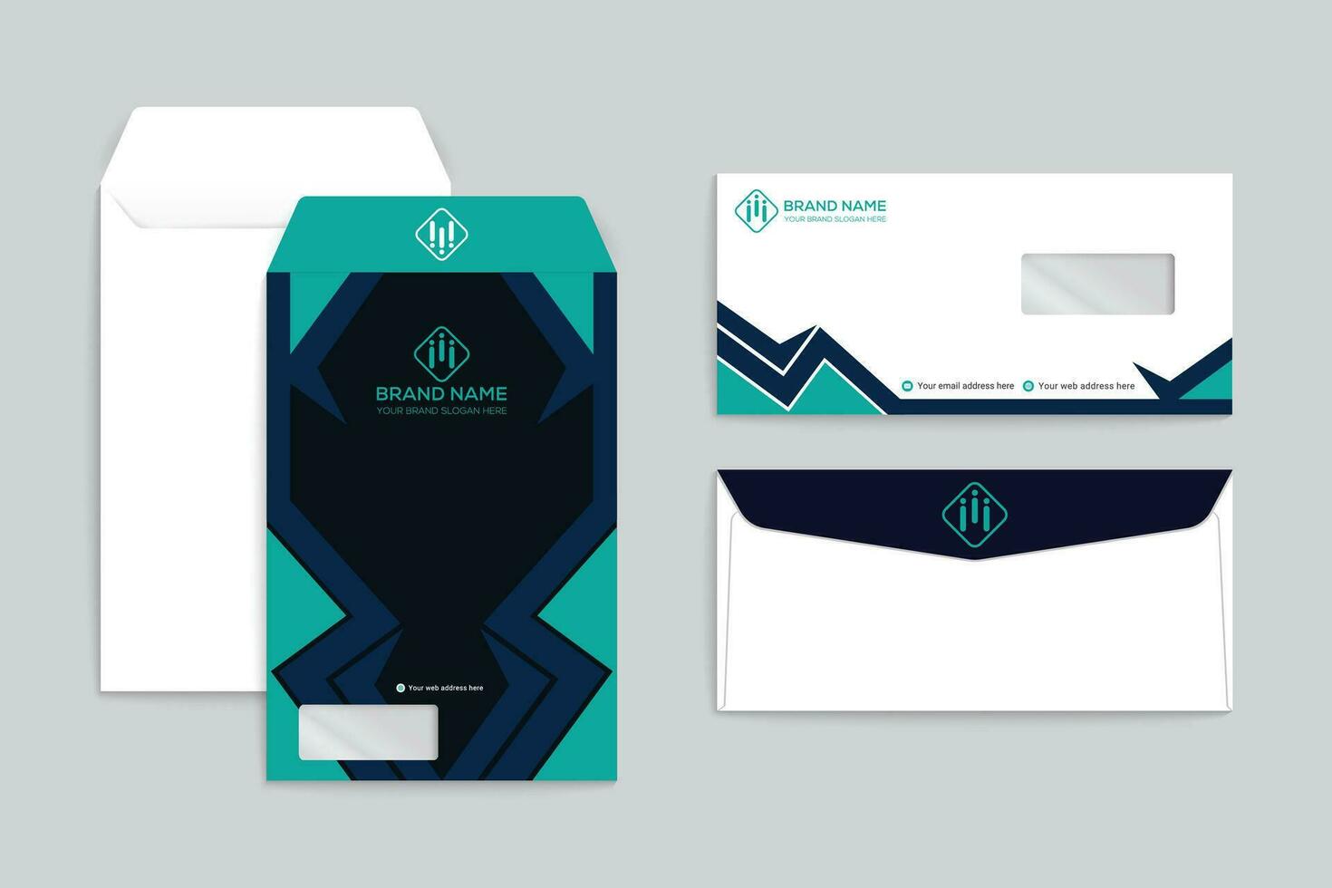 Modern professional envelope design vector