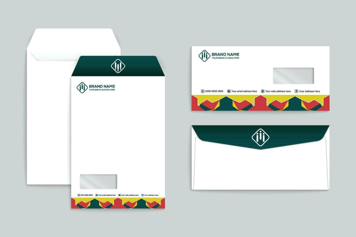 Modern professional envelope design vector