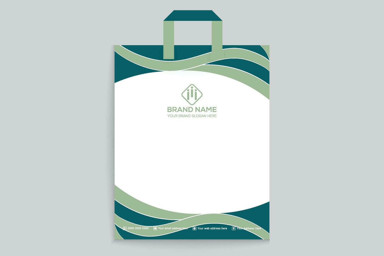 Professional shopping bag mockup design vector