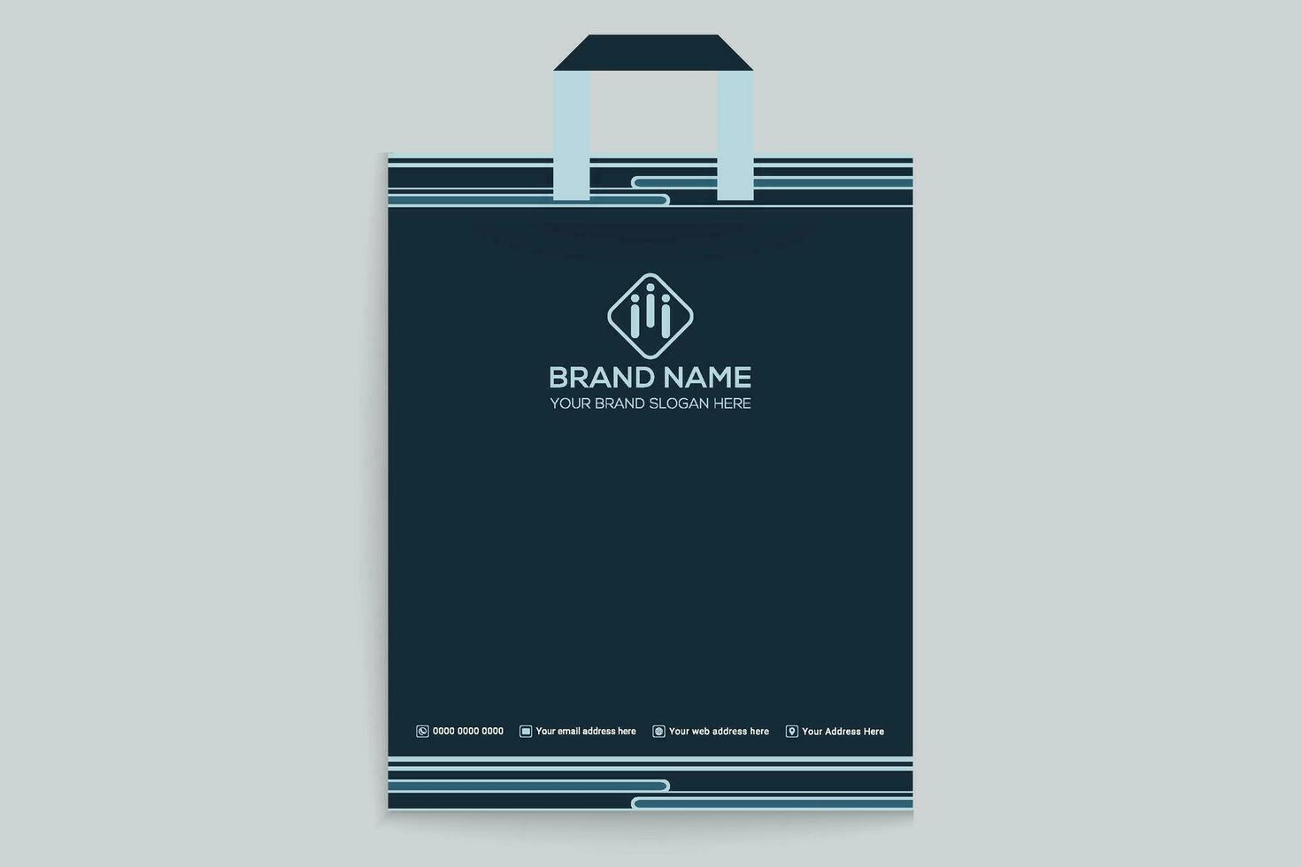 black color shopping bag design vector