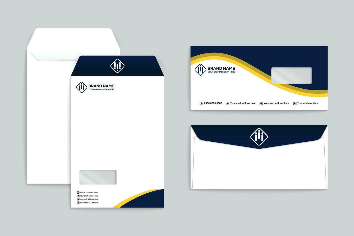 Modern professional envelope design vector