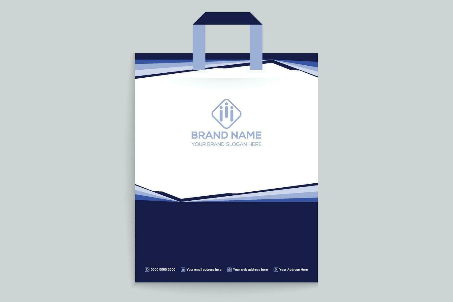 Professional shopping bag mockup design vector