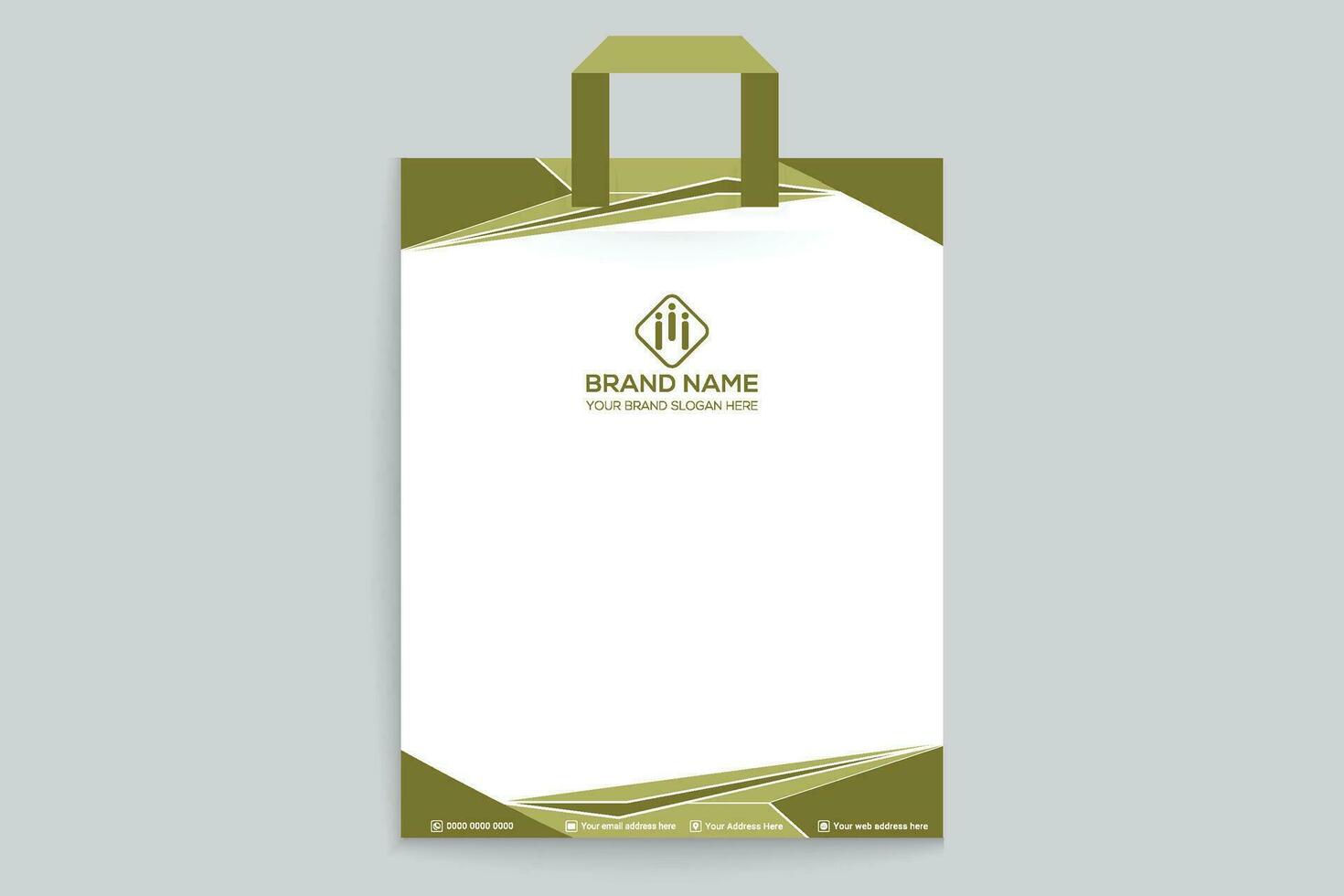 Clean professional shopping bag template vector